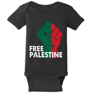 I Stand With Palestine Free Palestine Free Gaza Peace Flag Baby Bodysuit