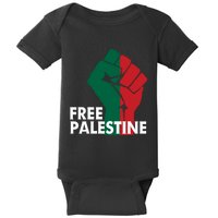 I Stand With Palestine Free Palestine Free Gaza Peace Flag Baby Bodysuit