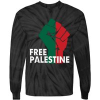 I Stand With Palestine Free Palestine Free Gaza Peace Flag Tie-Dye Long Sleeve Shirt