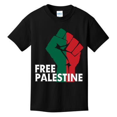 I Stand With Palestine Free Palestine Free Gaza Peace Flag Kids T-Shirt