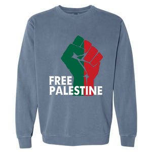 I Stand With Palestine Free Palestine Free Gaza Peace Flag Garment-Dyed Sweatshirt