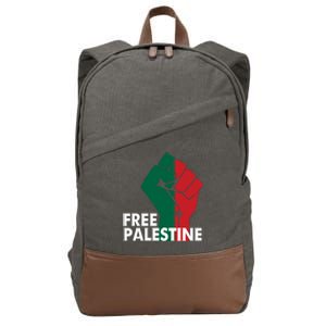 I Stand With Palestine Free Palestine Free Gaza Peace Flag Cotton Canvas Backpack