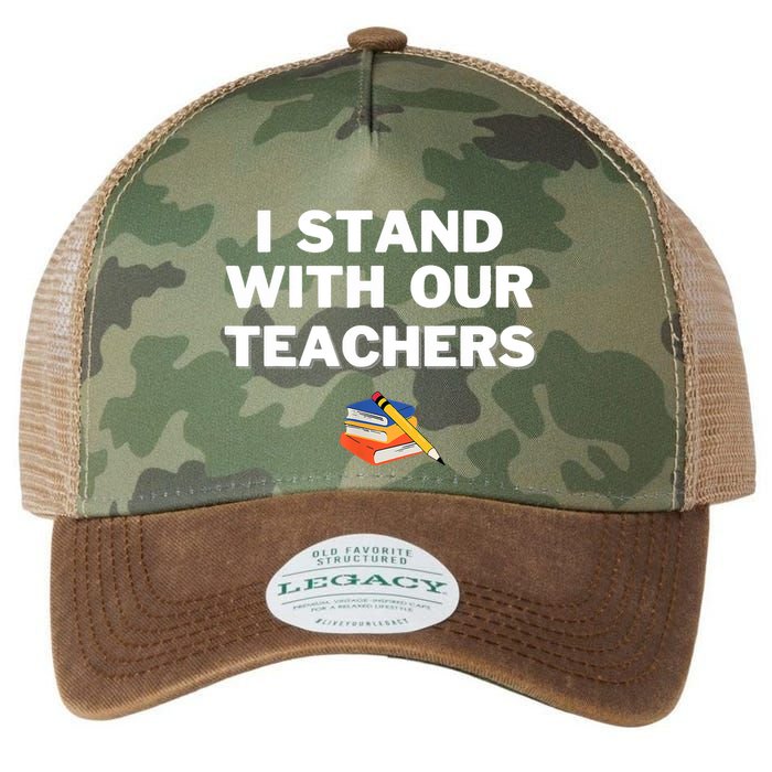 I Stand With Our Teachers Best Teacher Appreciation Legacy Tie Dye Trucker Hat