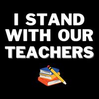 I Stand With Our Teachers Best Teacher Appreciation Cooling Performance Crew T-Shirt