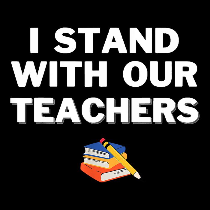 I Stand With Our Teachers Best Teacher Appreciation Cooling Performance Crew T-Shirt