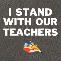I Stand With Our Teachers Best Teacher Appreciation Cotton Canvas Backpack