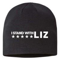 I Stand With Liz Support Liz Cheney Politic Sustainable Beanie