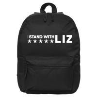 I Stand With Liz Support Liz Cheney Politic 16 in Basic Backpack