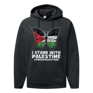 I Stand With Palestine For Their Freedom Free Palestine Performance Fleece Hoodie