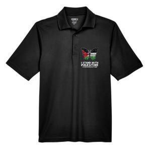 I Stand With Palestine For Their Freedom Free Palestine Men's Origin Performance Pique Polo