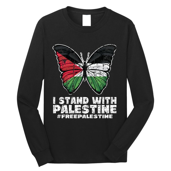 I Stand With Palestine For Their Freedom Free Palestine Long Sleeve Shirt