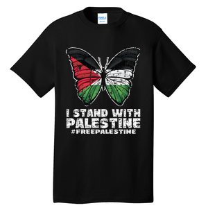 I Stand With Palestine For Their Freedom Free Palestine Tall T-Shirt