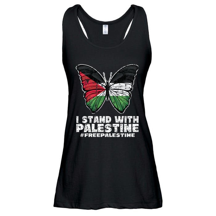 I Stand With Palestine For Their Freedom Free Palestine Ladies Essential Flowy Tank