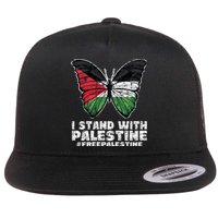 I Stand With Palestine For Their Freedom Free Palestine Flat Bill Trucker Hat