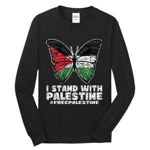 I Stand With Palestine For Their Freedom Free Palestine Tall Long Sleeve T-Shirt