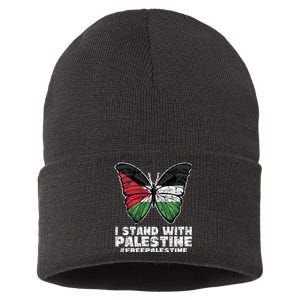 I Stand With Palestine For Their Freedom Free Palestine Sustainable Knit Beanie