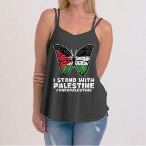 I Stand With Palestine For Their Freedom Free Palestine Women's Strappy Tank