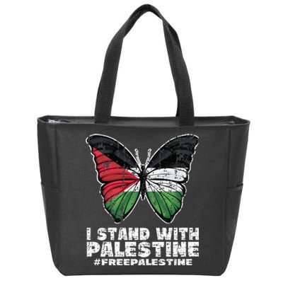 I Stand With Palestine For Their Freedom Free Palestine Zip Tote Bag