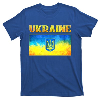 I Stand With Ukraine Gift Ukrainian Flag Ukraine Funny Gift T-Shirt