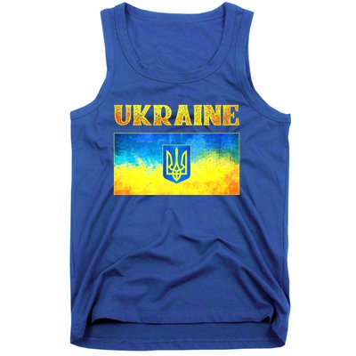 I Stand With Ukraine Gift Ukrainian Flag Ukraine Funny Gift Tank Top