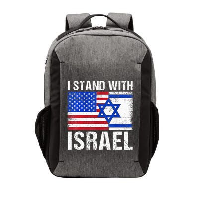 I Stand With Israel Patriotic USA and Israel Flag Vector Backpack