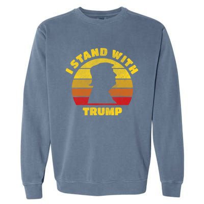 I Stand With Trump Pro Trump 2024 Vintage Gift Garment-Dyed Sweatshirt