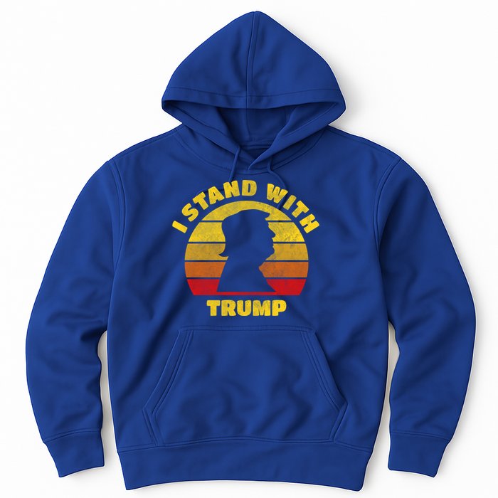 I Stand With Trump Pro Trump 2024 Vintage Gift Hoodie