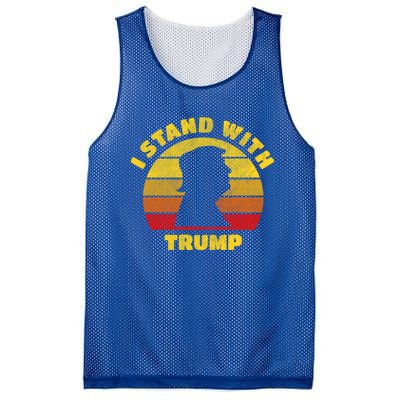 I Stand With Trump Pro Trump 2024 Vintage Gift Mesh Reversible Basketball Jersey Tank