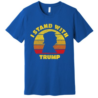 I Stand With Trump Pro Trump 2024 Vintage Gift Premium T-Shirt