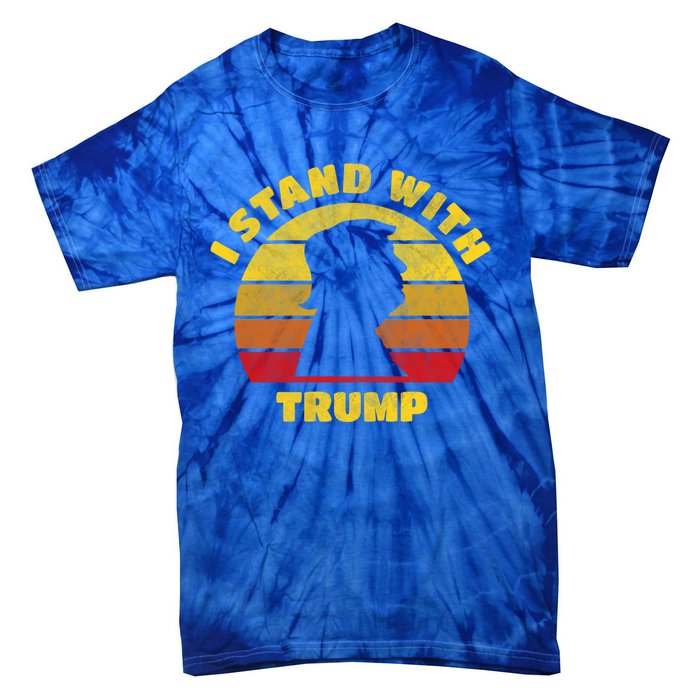 I Stand With Trump Pro Trump 2024 Vintage Gift Tie-Dye T-Shirt