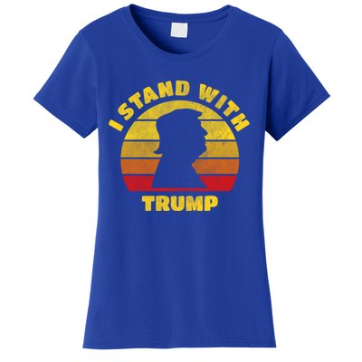 I Stand With Trump Pro Trump 2024 Vintage Gift Women's T-Shirt