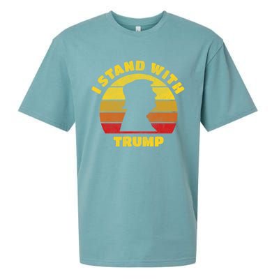 I Stand With Trump Pro Trump 2024 Vintage Gift Sueded Cloud Jersey T-Shirt