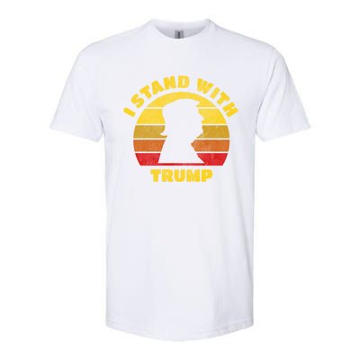 I Stand With Trump Pro Trump 2024 Vintage Gift Softstyle CVC T-Shirt