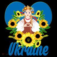I Stand With Ukraine Traditional Ukrainian Sunflower Girl Apron
