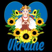 I Stand With Ukraine Traditional Ukrainian Sunflower Girl Tank Top