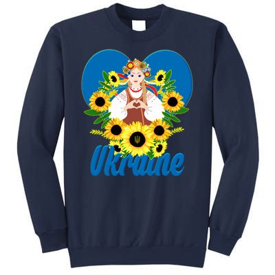 I Stand With Ukraine Traditional Ukrainian Sunflower Girl Sweatshirt