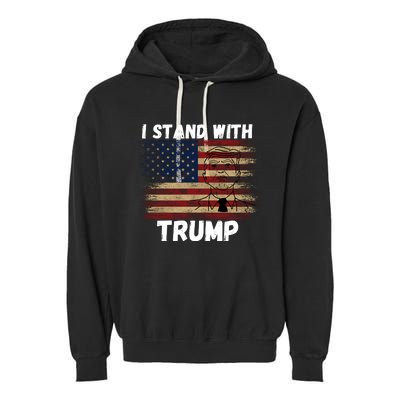 I Stand With President Trump Garment-Dyed Fleece Hoodie