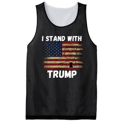 I Stand With President Trump Mesh Reversible Basketball Jersey Tank