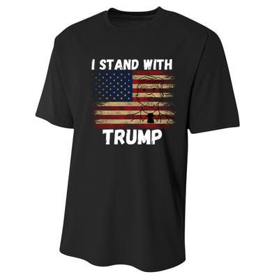 I Stand With President Trump Performance Sprint T-Shirt