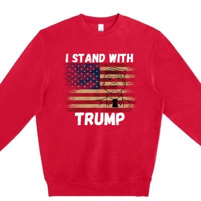 I Stand With President Trump Premium Crewneck Sweatshirt