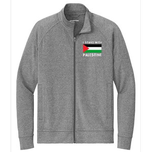 I Stand with Palestine Stretch Full-Zip Cadet Jacket