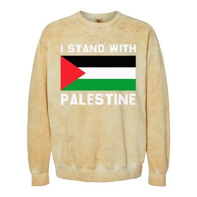 I Stand with Palestine Colorblast Crewneck Sweatshirt