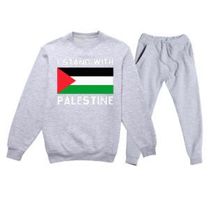 I Stand with Palestine Premium Crewneck Sweatsuit Set