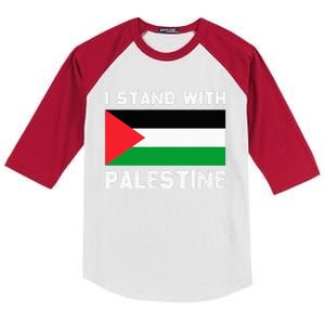 I Stand with Palestine Kids Colorblock Raglan Jersey