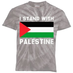 I Stand with Palestine Kids Tie-Dye T-Shirt