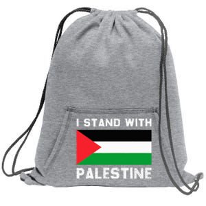 I Stand with Palestine Sweatshirt Cinch Pack Bag