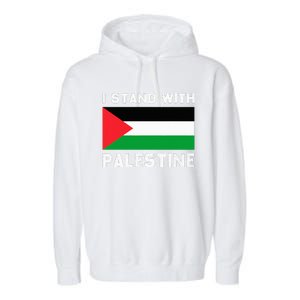 I Stand with Palestine Garment-Dyed Fleece Hoodie