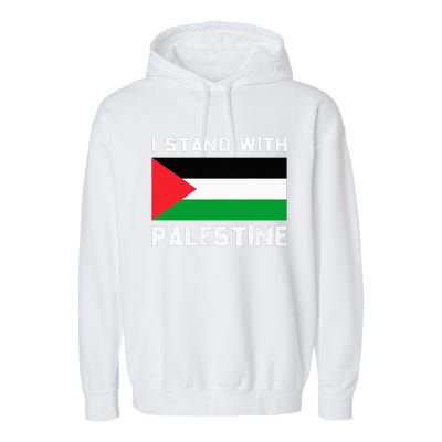 I Stand with Palestine Garment-Dyed Fleece Hoodie