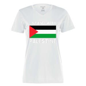 I Stand with Palestine Women's Momentum V-Neck T-Shirt