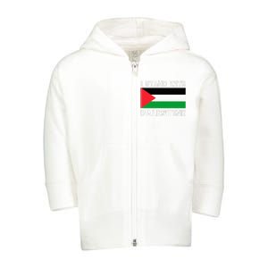 I Stand with Palestine Toddler Zip Fleece Hoodie